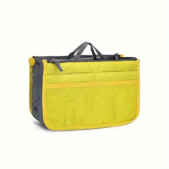 Handbag Organizer/ Purse Divider /Cosmetic Case/ Bag Insert- Yellow - NWT - Picture 1 of 11